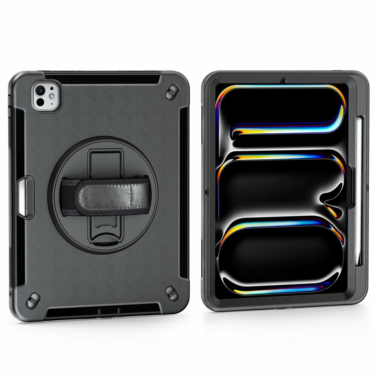 Aksesorë për tablet 4smarts Rugged Case Grip for Apple iPad Pro 11" (M4.2024) – Zezë