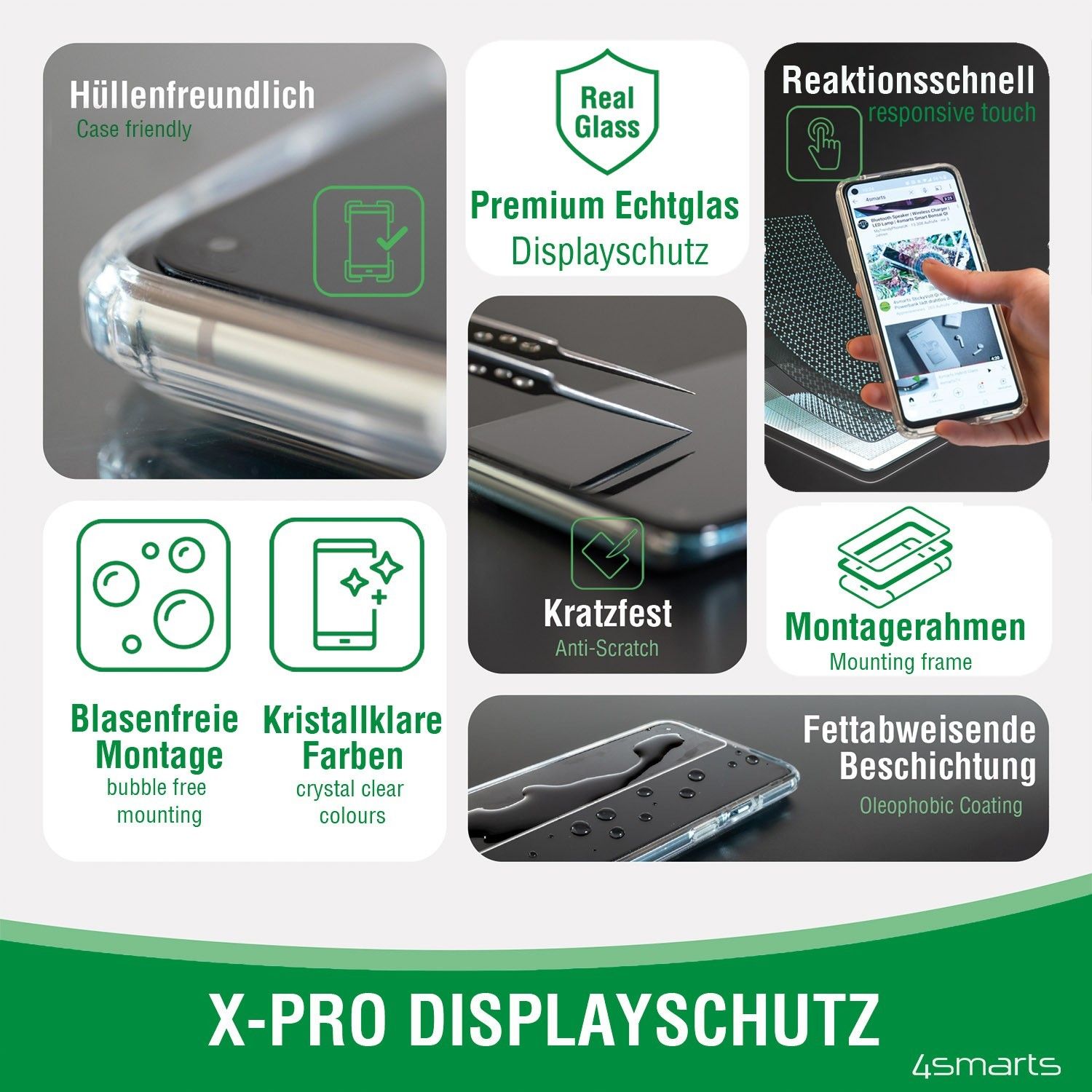Mbrojtës Ekrani 4smarts Second Glass X‑Pro Clear për iPhone 7 / 8 / SE (2020) / SE (2022) - Figura 3