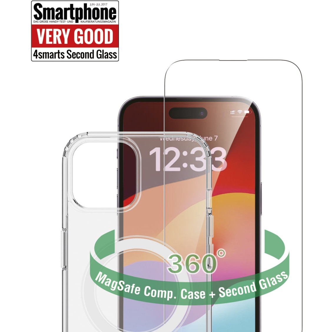 Aksesorë për telefon 4smarts / 360 Protection Set / Apple iPhone 15 Plus - Trasnsparente