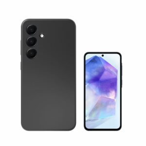 Mbrojtëse 4smarts Silicone Cupertino për Samsung Galaxy A55, e zezë