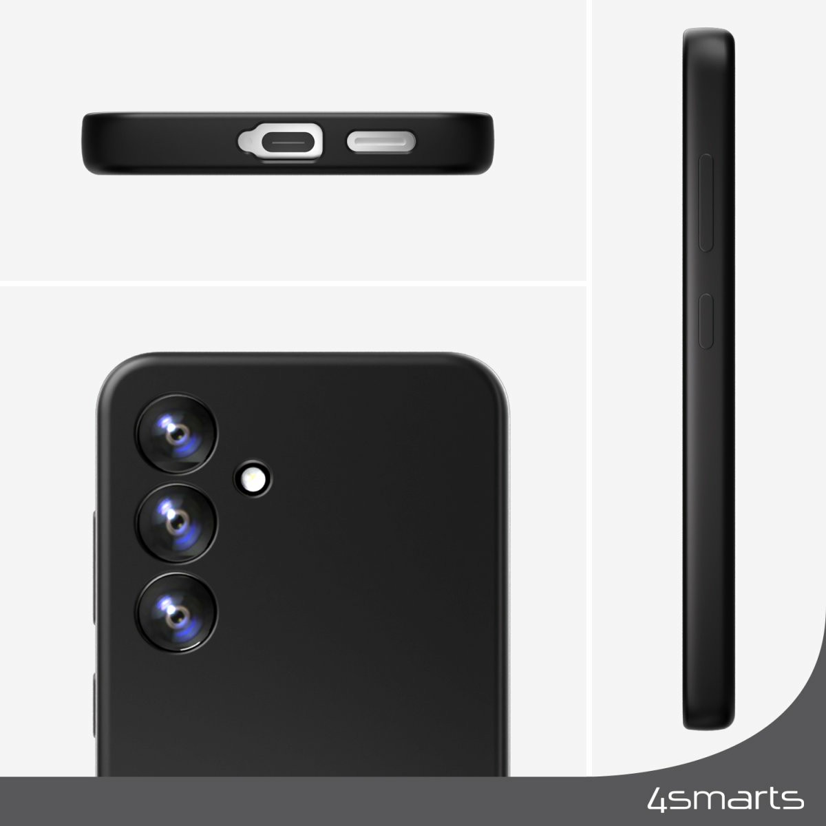 Mbrojtëse 4smarts Silicone Cupertino për Samsung Galaxy A55, e zezë - Figura 4
