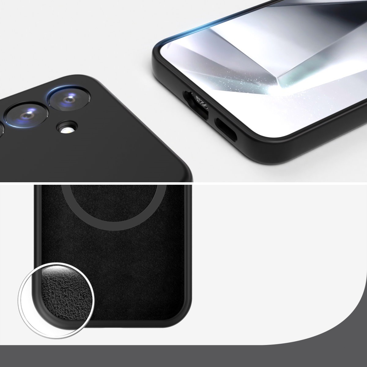 Mbrojtëse 4smarts Silicone Cupertino për Samsung Galaxy A56, e zezë - Figura 3