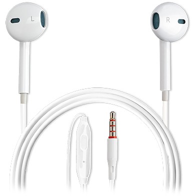 Kufje me Kabllo In‑Ear 4smarts Stereo Headset Melody Lite / 1.1 m - Bardhë