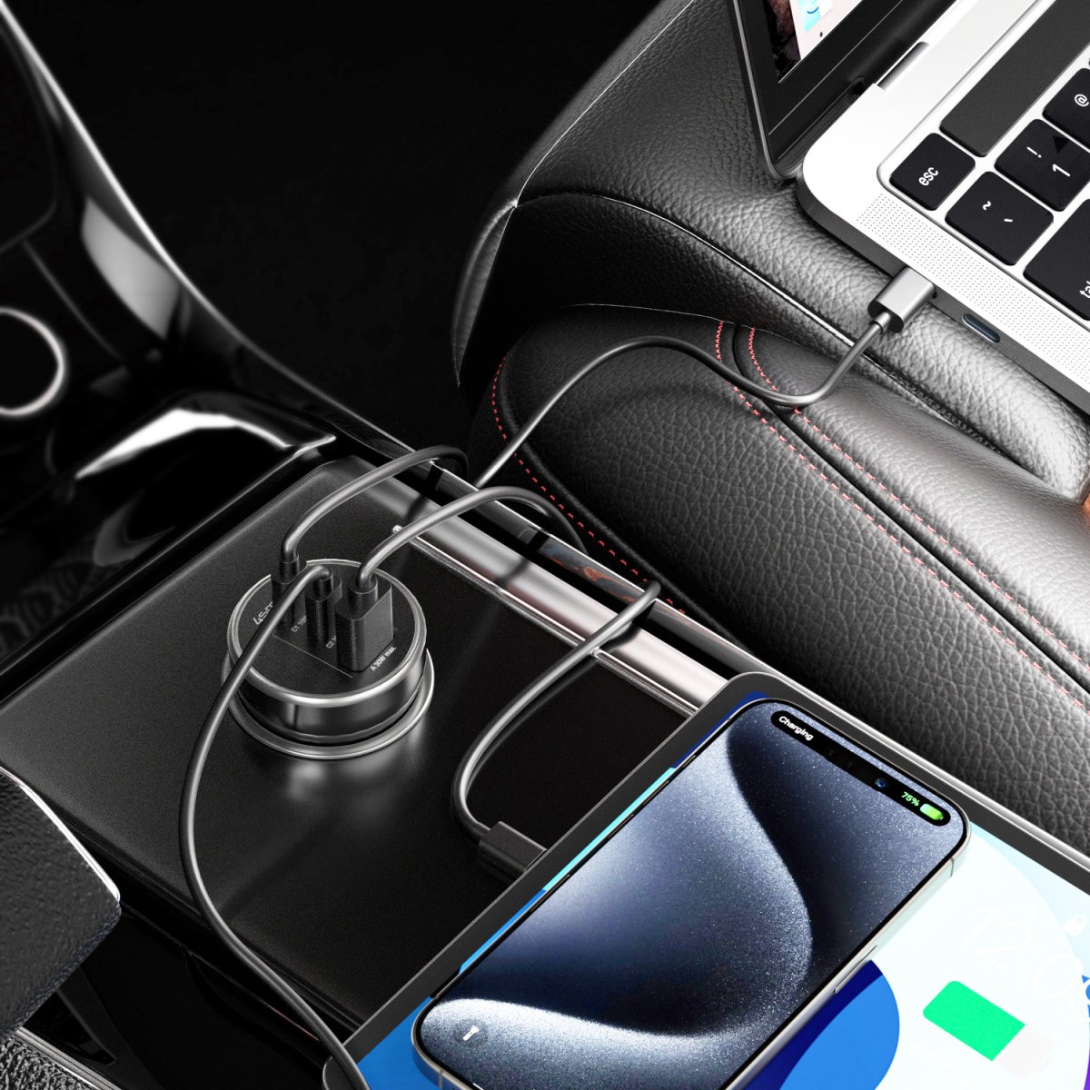 Adapter 4smarts VoltRoad Ultimate / për veturë / 160W / i zi - Figura 3