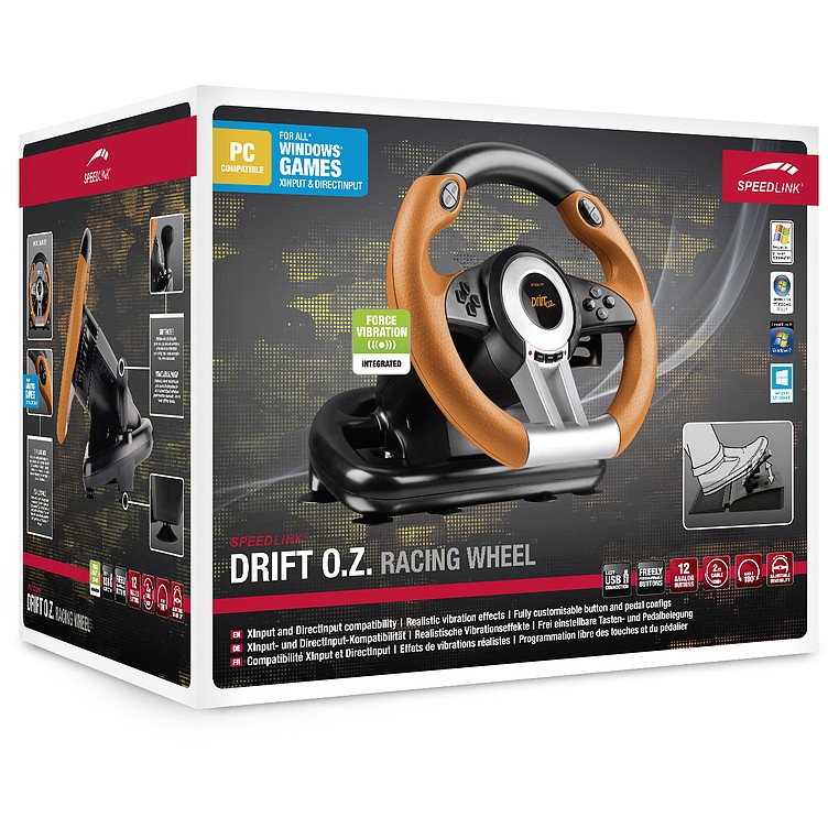 Timon & Pedale Speedlink Lenkrad DRIFT O.Z. PC / e zezë dhe portokalli - Figura 4