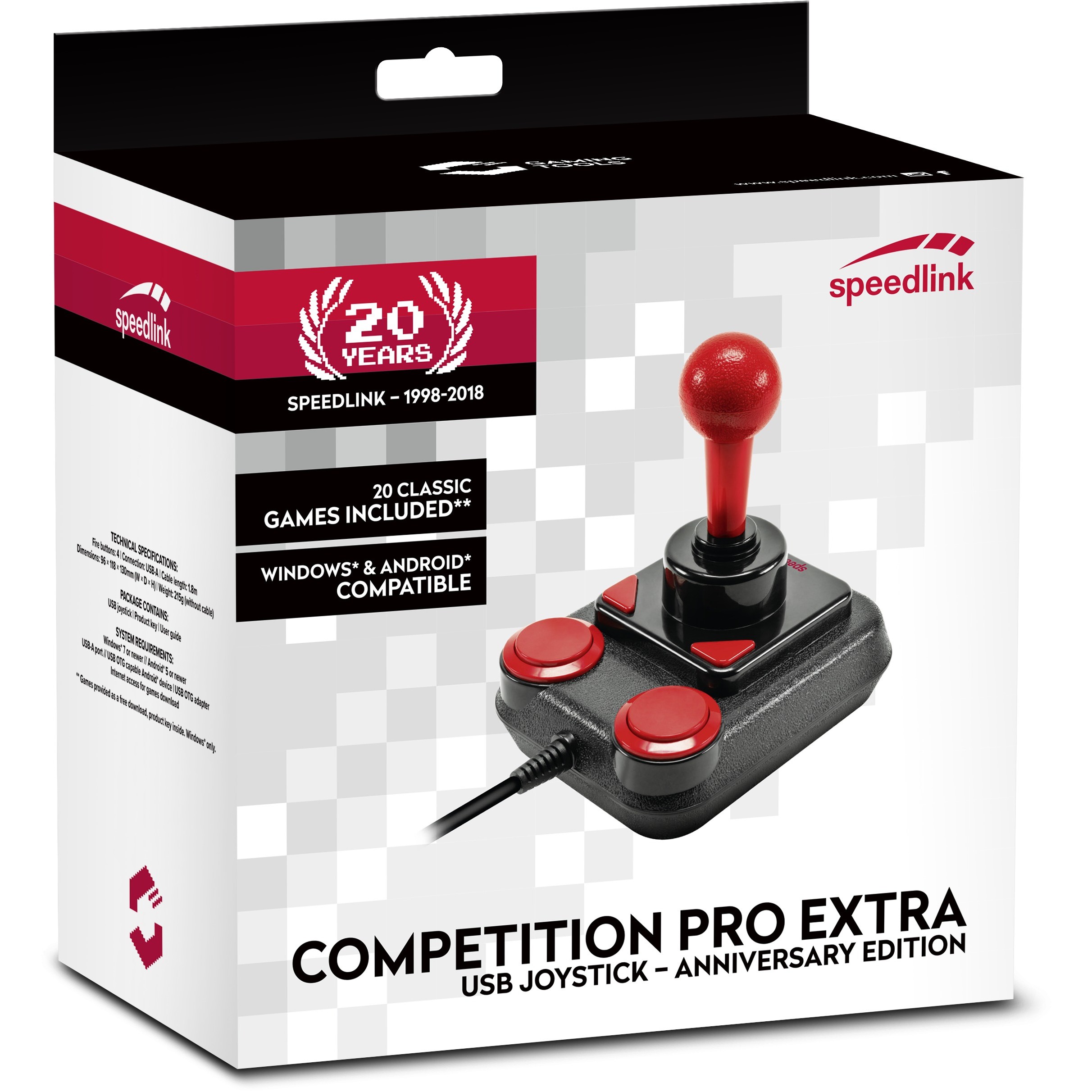 Speedlink joystick COMPETITION PRO EXTRA USB. black-red - Figura 4