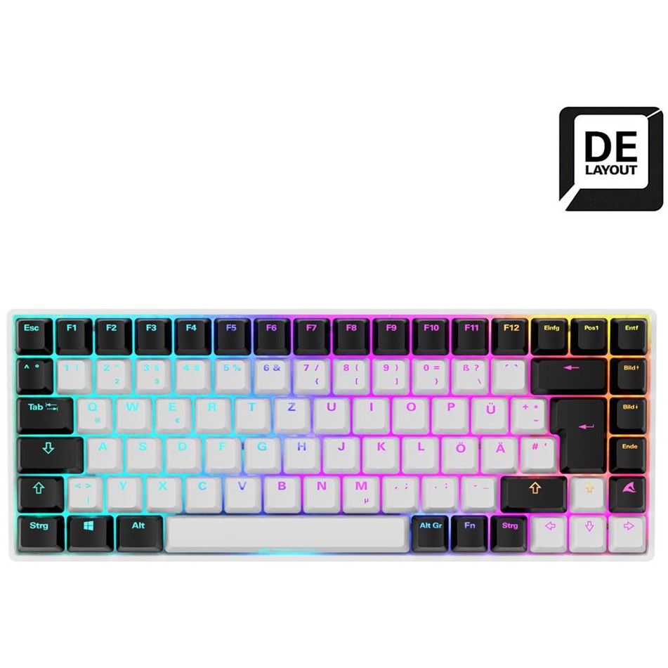 Tastierë Gaming Sharkoon SKILLER SGK50 S3 Gateron Yellow Wired / German Layout / QWERTZ - Bardhë