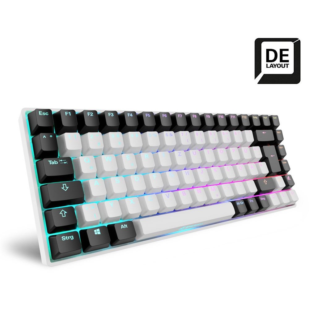 Tastierë Gaming Sharkoon SKILLER SGK50 S3 Gateron Yellow Wired / German Layout / QWERTZ - Bardhë - Figura 2