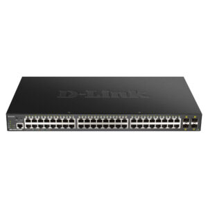 D-Link DGS-1250-52XMP 52-Port Gigabit Smart Managed PoE+ Switch with 4x10G SFP+ Uplink, 370W PoE Budget