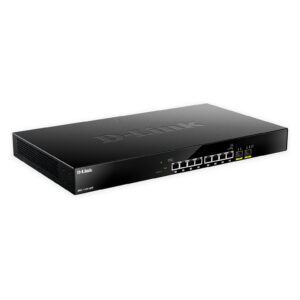 D-Link DMS-1100-10TP 10-Port Multi-Gigabit Smart Managed PoE+ Switch with 8x2.5G Ports, 2x10G SFP+ Uplink & Layer 2 Management