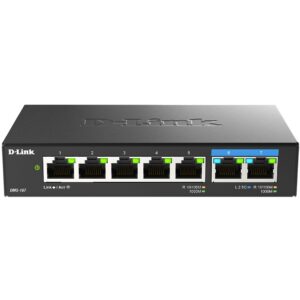 Switch D-Link DMS-107, Multi-Gigabit, Unmanaged, 7 porte