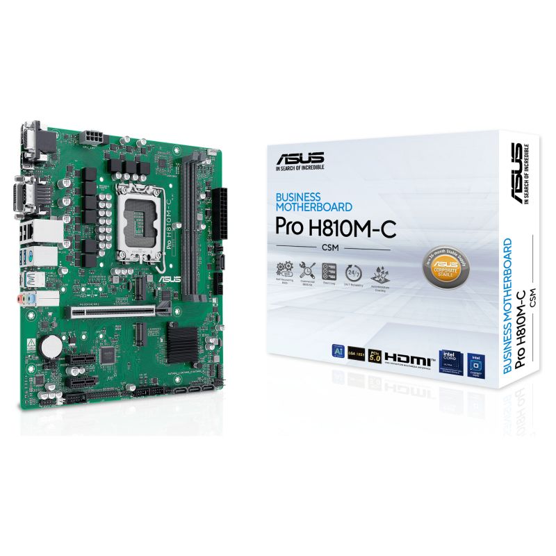 Pllakë Amë Intel ASUS PRO H810M-C-CSM / LGA 1851 / DDR5 / mATX