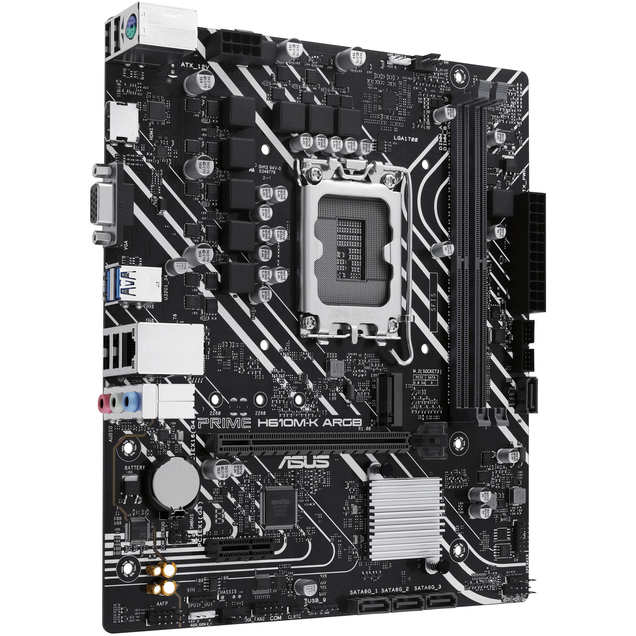 Pllakë Amë MB ASUS PRIME H610M-K ARGB, Intel 1700, DDR5, mATX - Figura 2