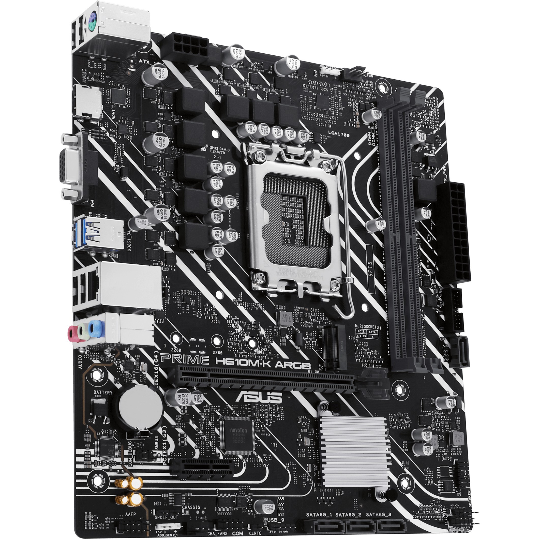 Pllakë Amë MB ASUS PRIME H610M-K ARGB, Intel 1700, DDR5, mATX - Figura 3