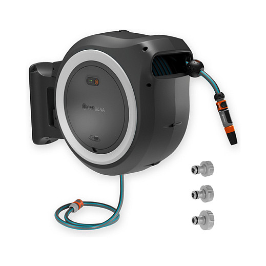 Pastures me Presion - Gardena Cordless wall-mounted hose reel PowerRoll XXL P4A solo with 40 m, 18V