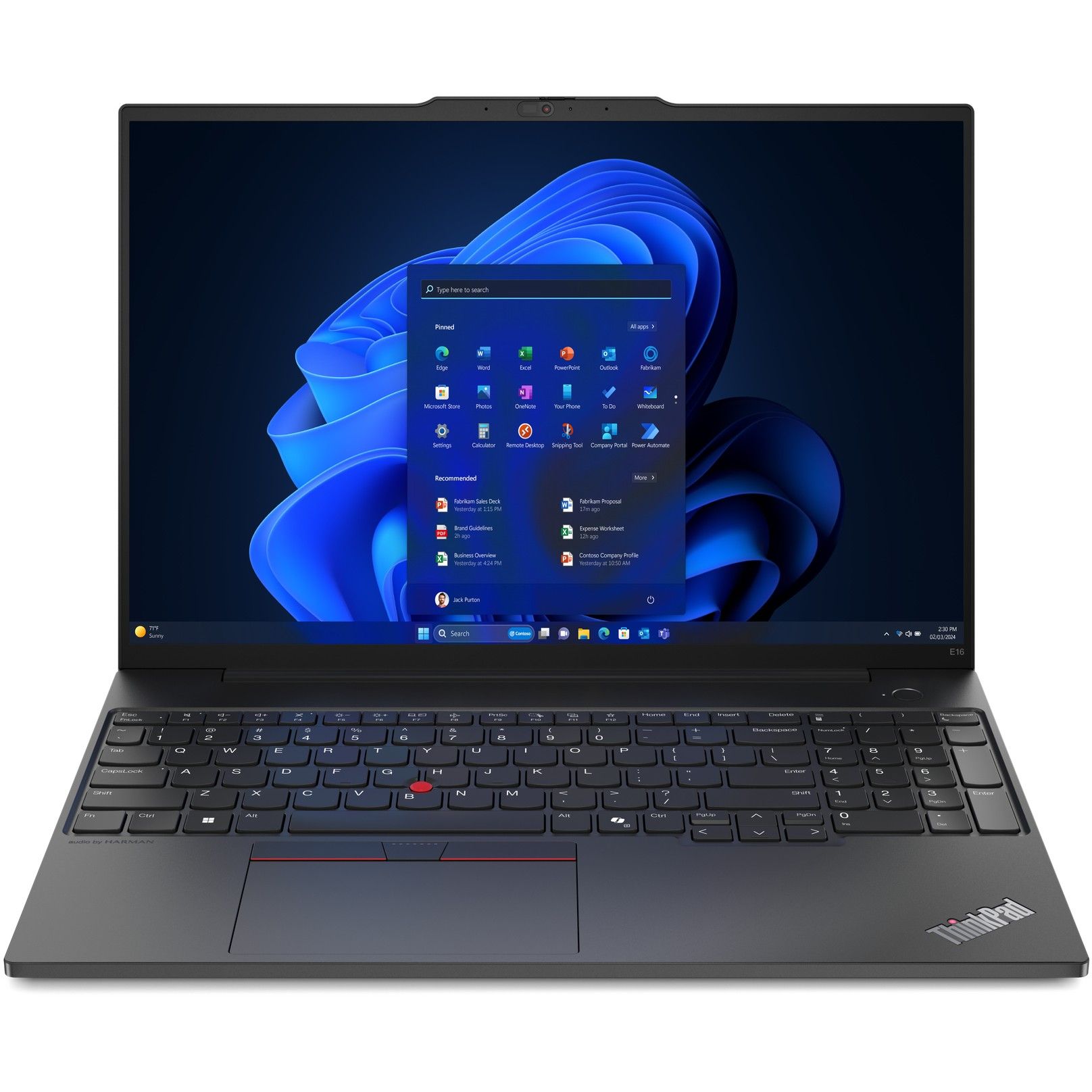 Laptop Lenovo ThinkPad E16 AMD G2 / R5-7535HS / 32GB DDR5 / 1TB / 16" WUXGA IPS / AMD Radeon 660M / DE - Zezë