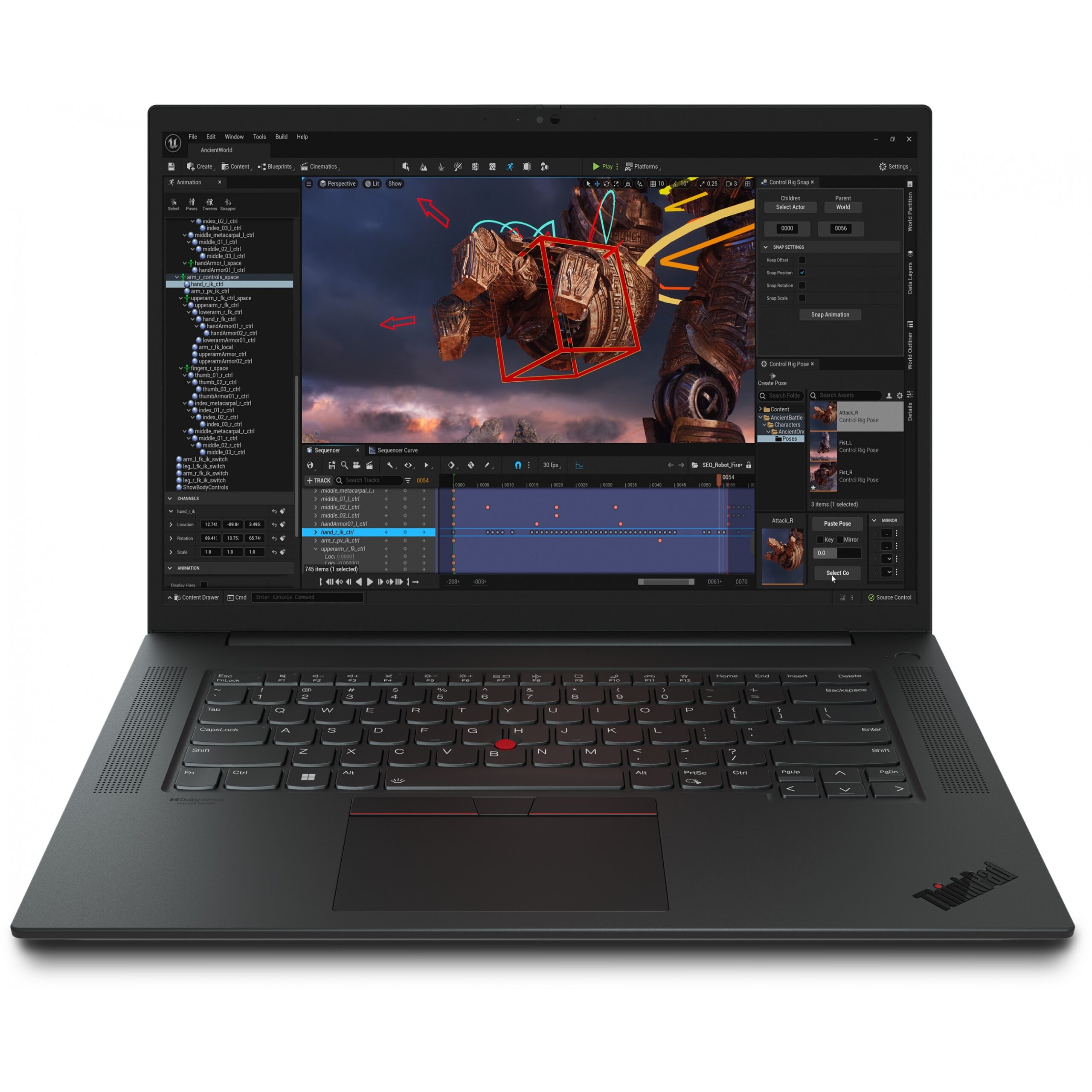 Laptop Gaming Lenovo ThinkPad P1 G6 / Core i7-13800H / 32GB DDR5 / 1TB / 16" WQUXGA OLED Touch / RTX 3500 Ada 12GB / e zezë