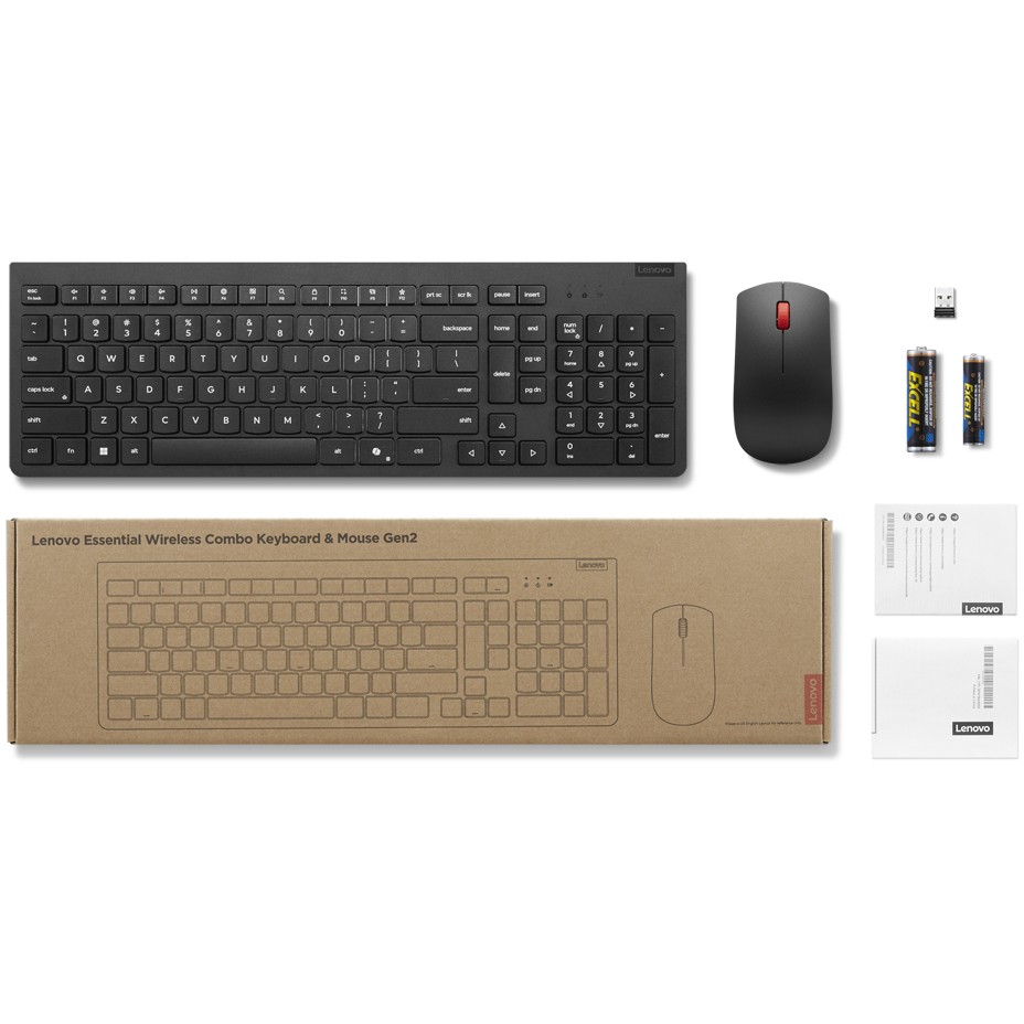 Combo (Tastierë & Maus) Lenovo Essential Wireless Combo Keyboard & Mouse Gen2 Black-German - Figura 5