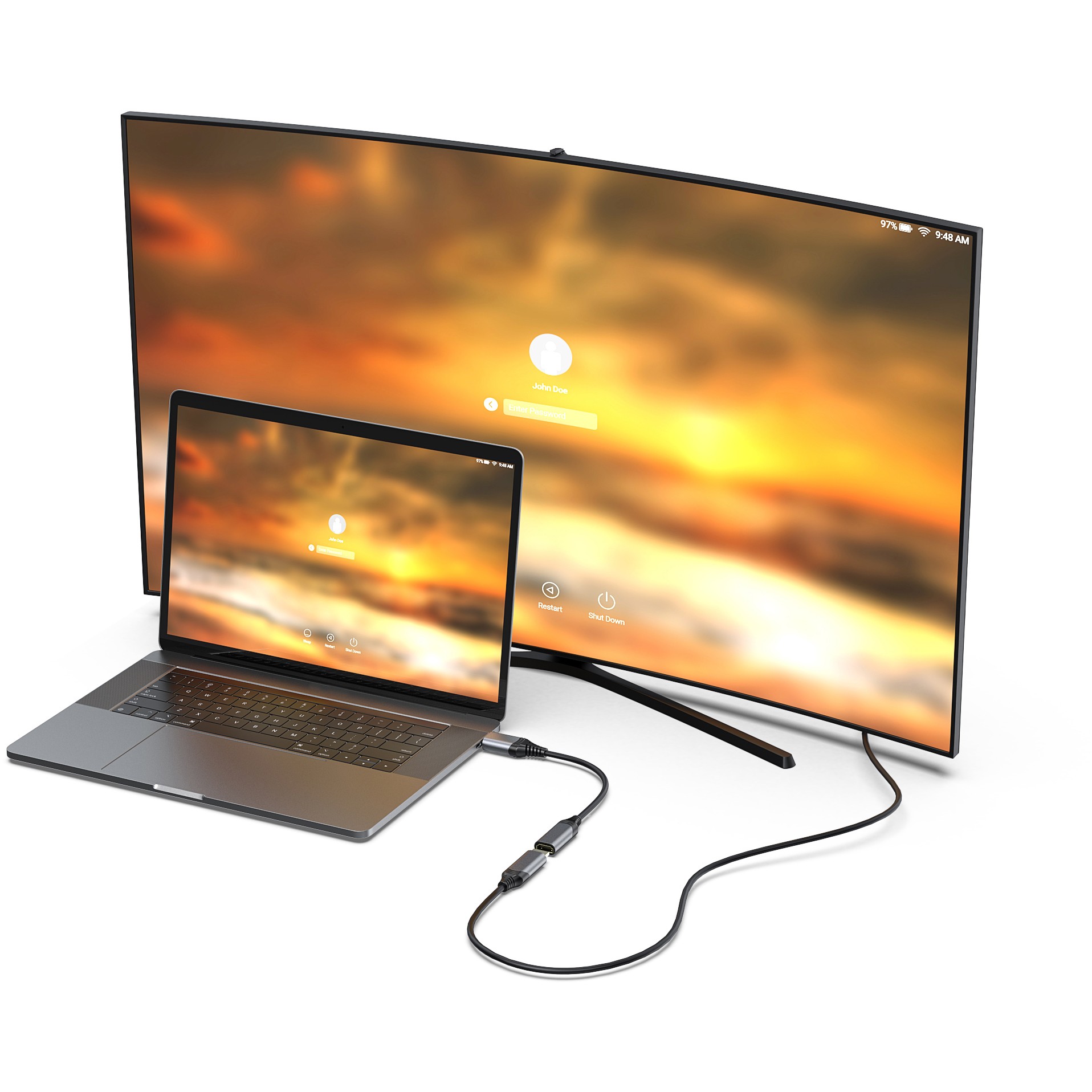 Kabllo HDMI DisplayPort në HDMI Equip 1.4 (St/Bu) / 8K/60Hz – Hiri - Figura 3