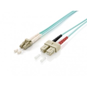Kabllo për Rrjet Equip LWL Patch Cable LC–SC / 20.00m / Multimode Duplex OM3 / Blu – Polybag