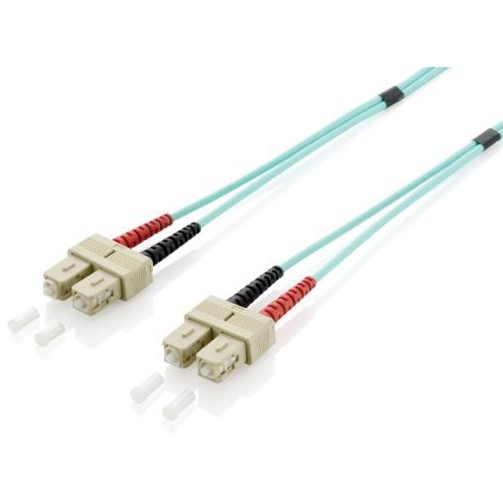 Kabllo për Rrjet Equip LWL Patch Cable SC–SC / 3.00m / Multimode Duplex OM3 / Blu – Polybag