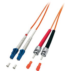 Kabllo për Rrjet Equip LWL Patch Cable LC–ST / 10.00m / Multimode Duplex OM2 / Portokalli – Polybag