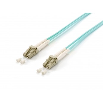 Kabllo për Rrjet Equip LWL Patch Cable LC–LC / 2.00m / Multimode Duplex OM3 / Blu – Polybag