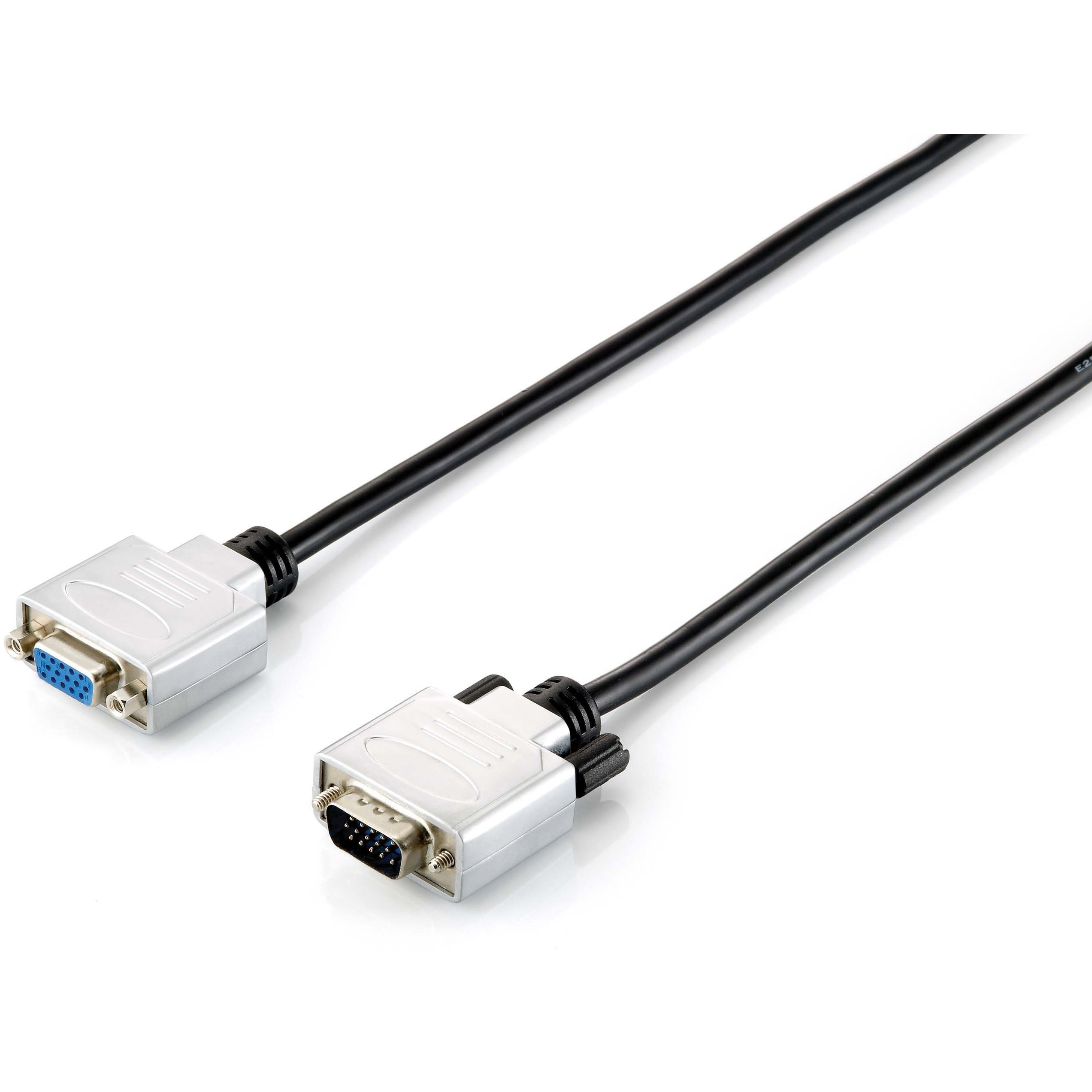 Kabllo VGA Extension Cable HD15 Male–Female / 1.80m / 1920×1080 / 60Hz / Zezë / Bardhë – Polybag