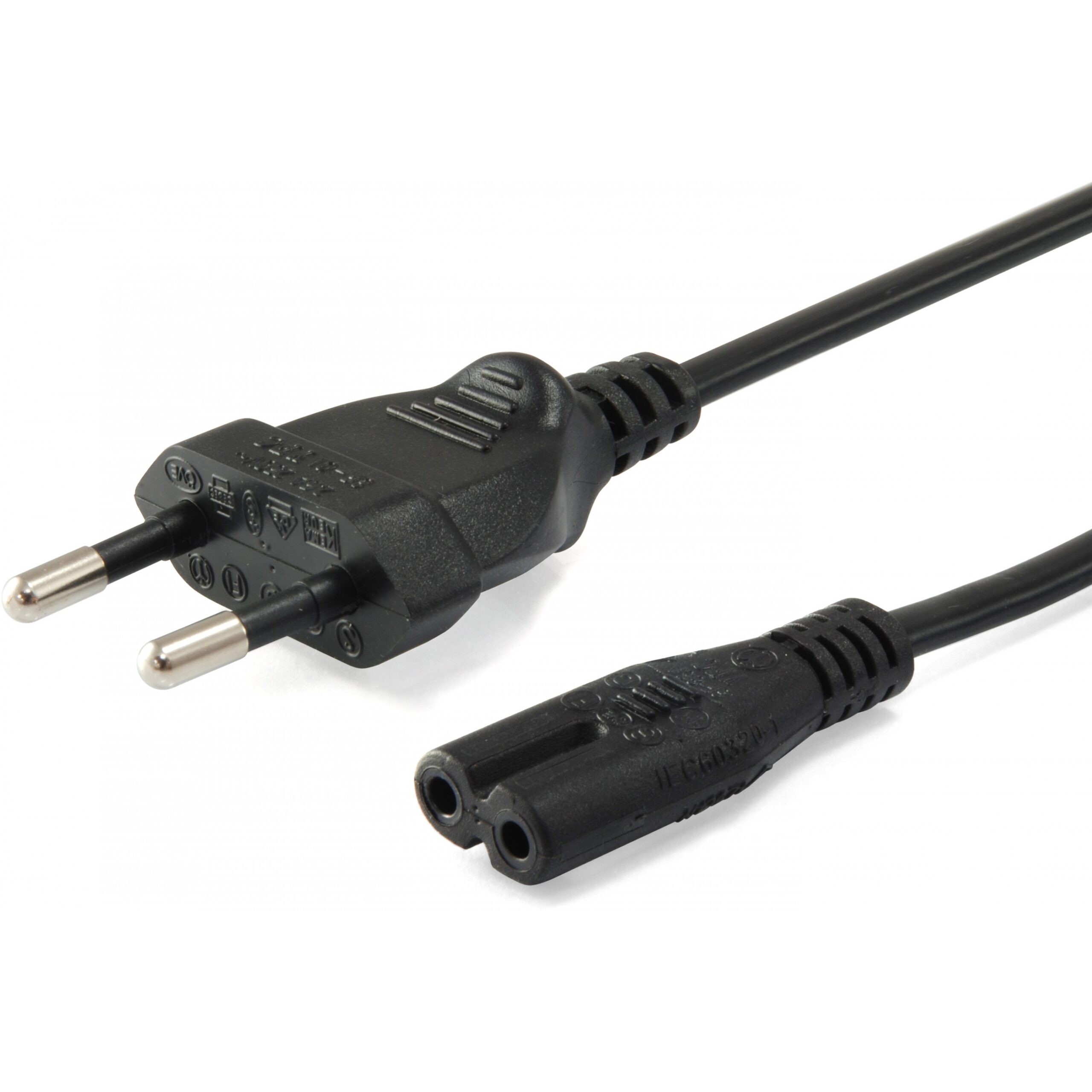 Kabllo për Furnizim me Energji Equip IEC 2-Pin në C7 (St/Bu) / 3.00m - Zezë