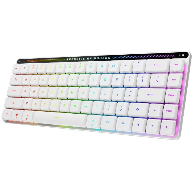 Tastierë Gaming Asus ROG Falchion RX Wired & Wireless / QWERTZ -Bardhë