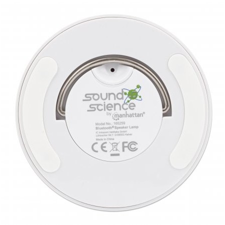 Altoparlant Bluetooth MANHATTAN LED / LED me tre nivele ndriçimi dhe gjashtë ngjyra, microSD / Aux 3.5 mm / E bardhë - Figura 3