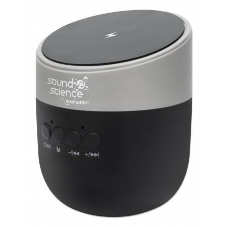 Altoparlant Bluetooth MANHATTAN Sound Science / kontrolle 5V/1A / MicroSD / e zezë/antracit