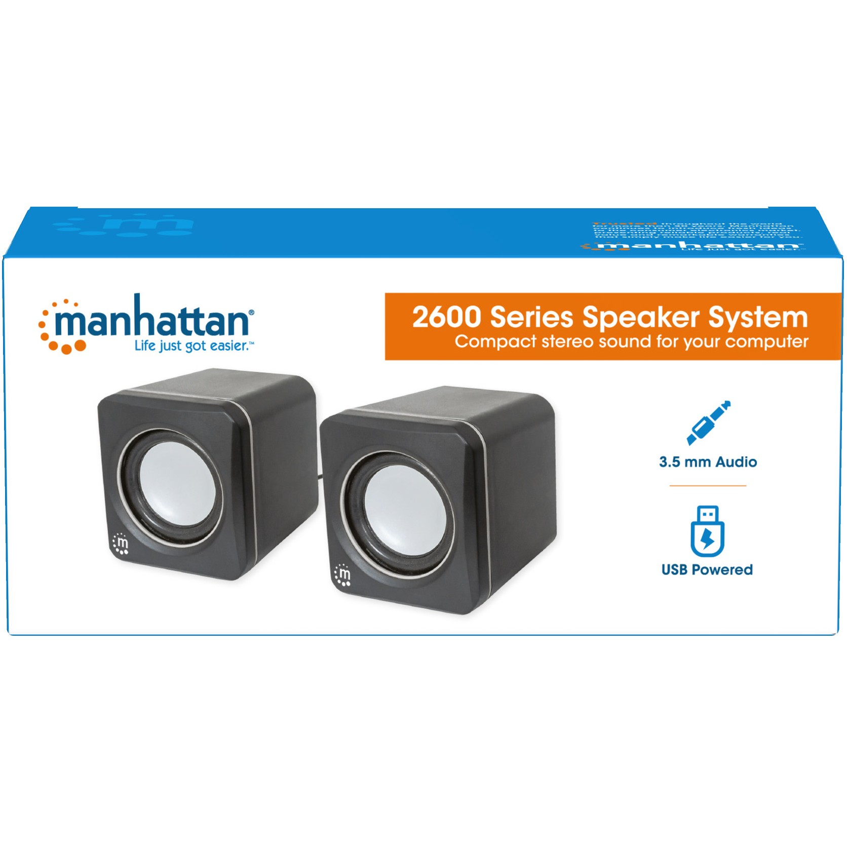 Altoparlantë stereo MANHATTAN Seria 2600 / 3.5 mm / USB-A / e zezë - Figura 3