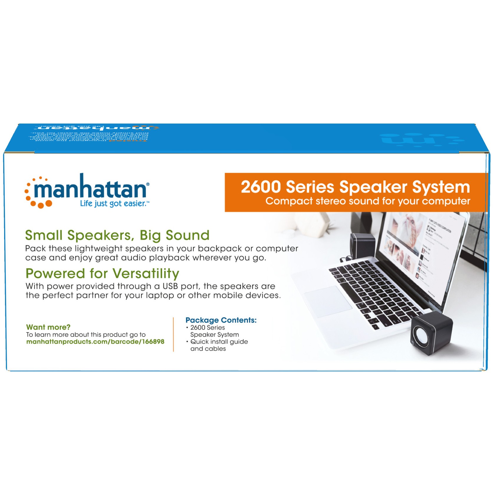 Altoparlantë stereo MANHATTAN Seria 2600 / 3.5 mm / USB-A / e zezë - Figura 4