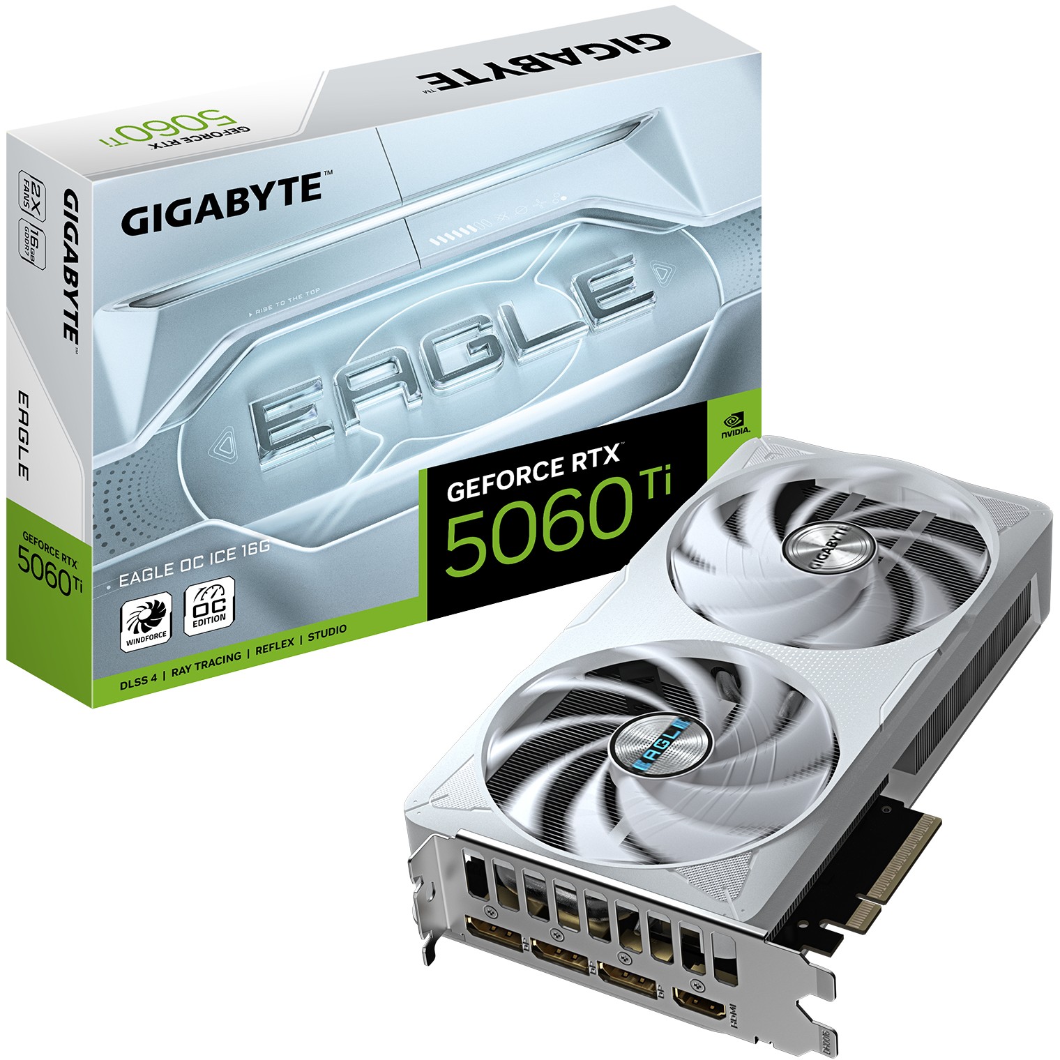 Kartelë grafike NVIDIA RTX 5060 Ti 16GB GDDR7 Gigabyte Eagle Ice OC