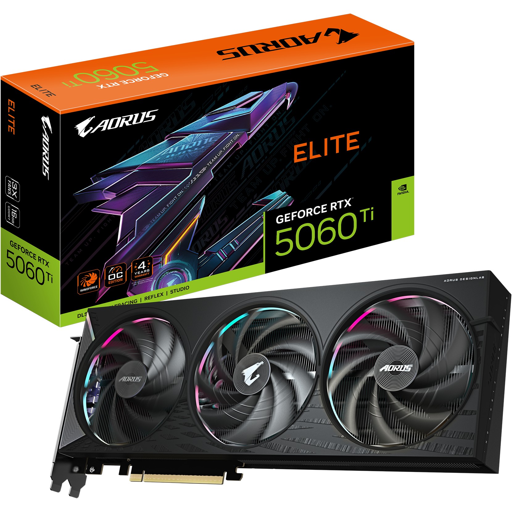Kartelë grafike NVIDIA Gigabyte GeForce RTX 5060 Ti 16GB GDDR7 Aorus Elite