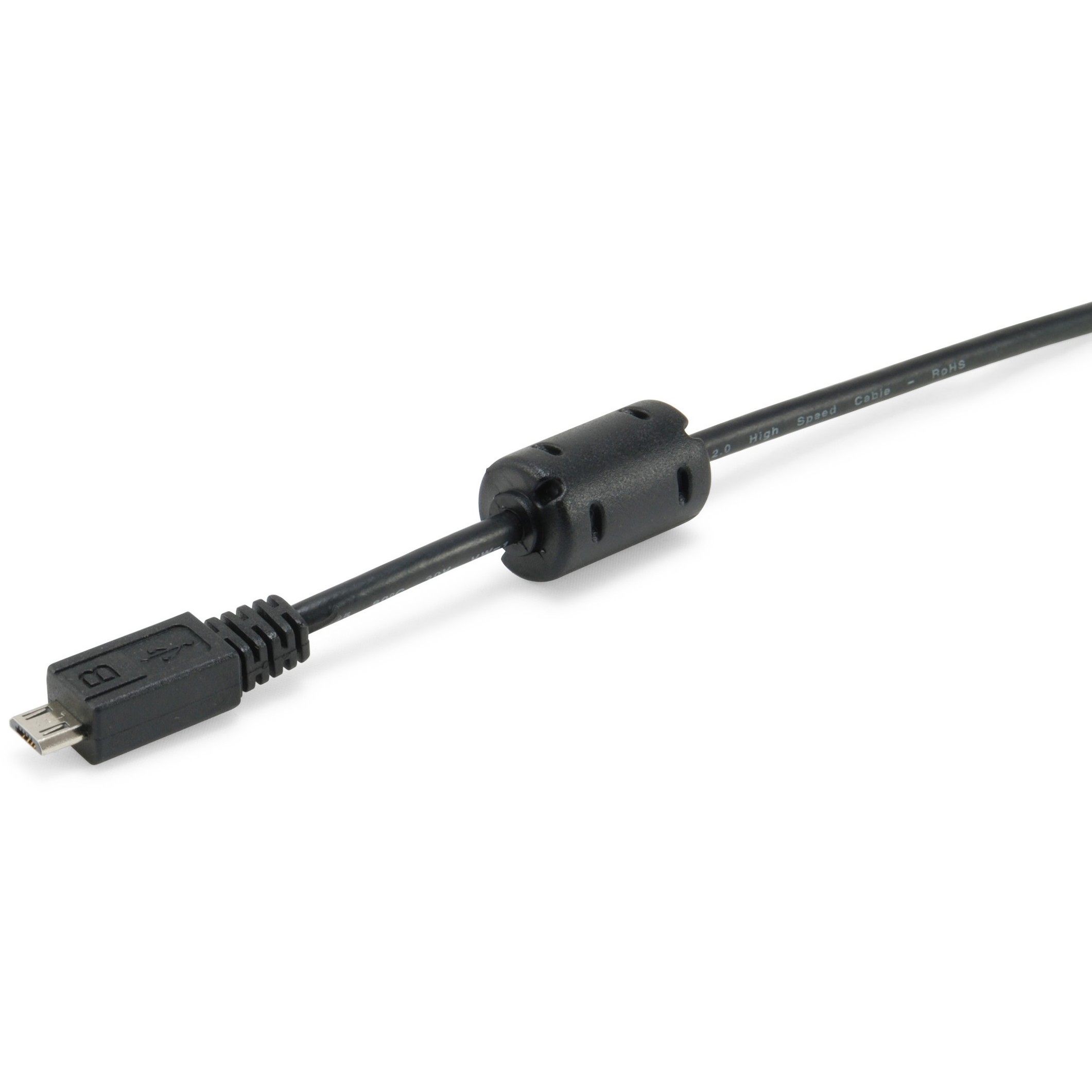 Konverter Equip USB-A 2.0 & micro B St/St 1.80m Ferrit Polybeutel / E zezë - Figura 2