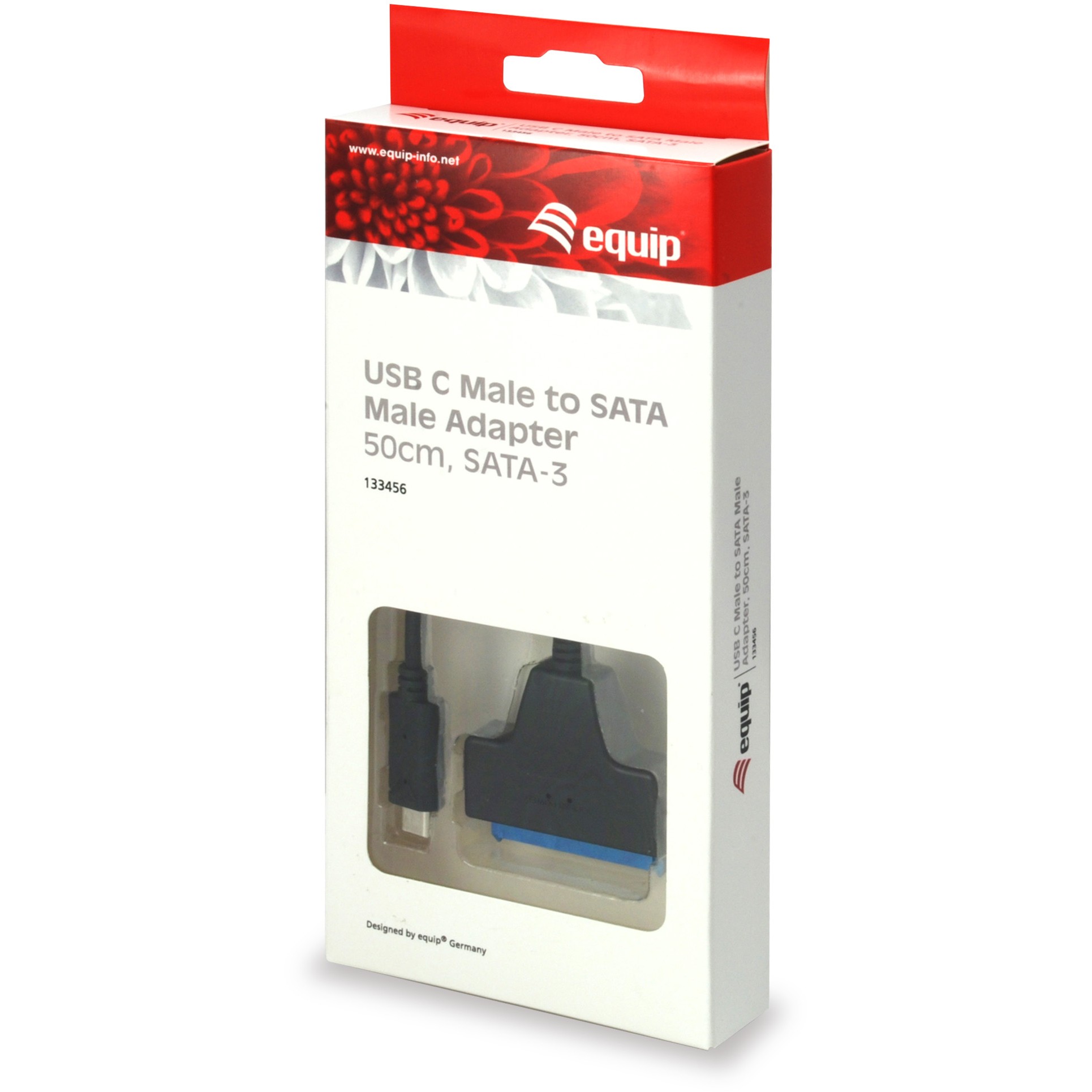 Konverter Equip Adapter USB-C & SATA Kabel -5Gbs 0.50m / E zezë - Figura 3