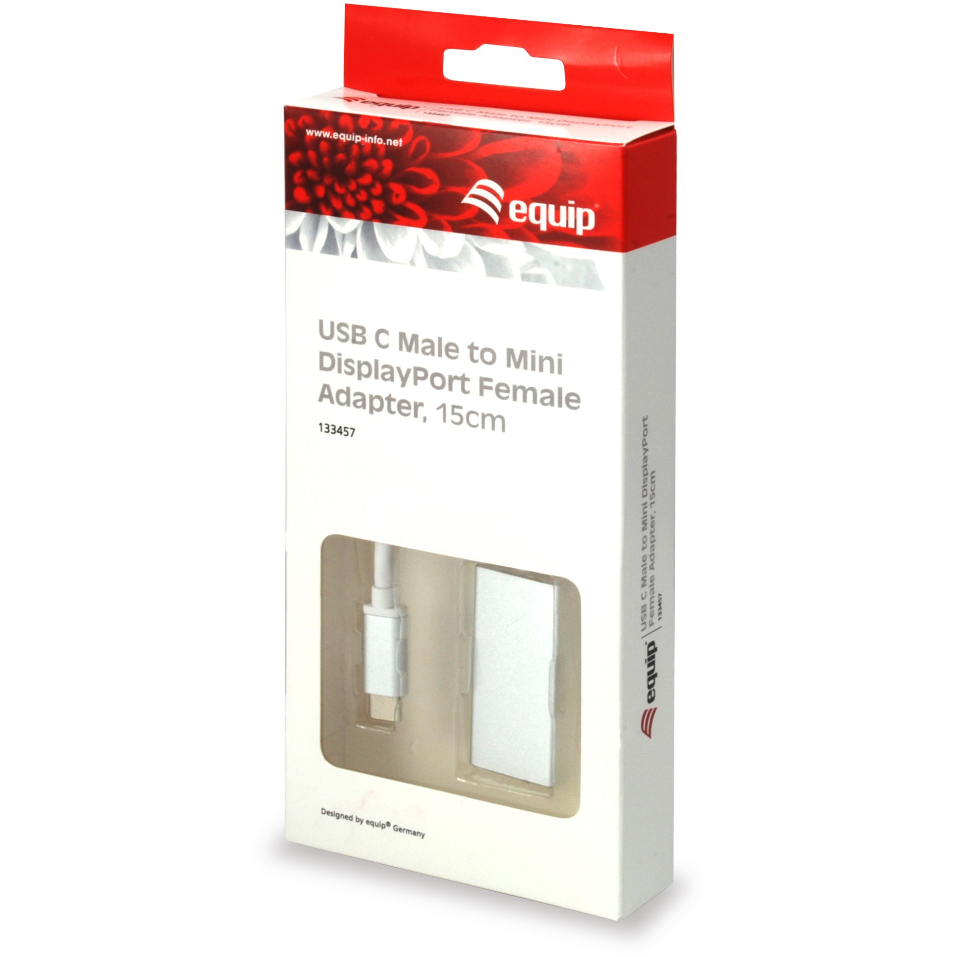 Konverter Equip Adapter USB-C & MiniDisplayPort 4K60Hz 0.15m / e bardhë - Figura 4