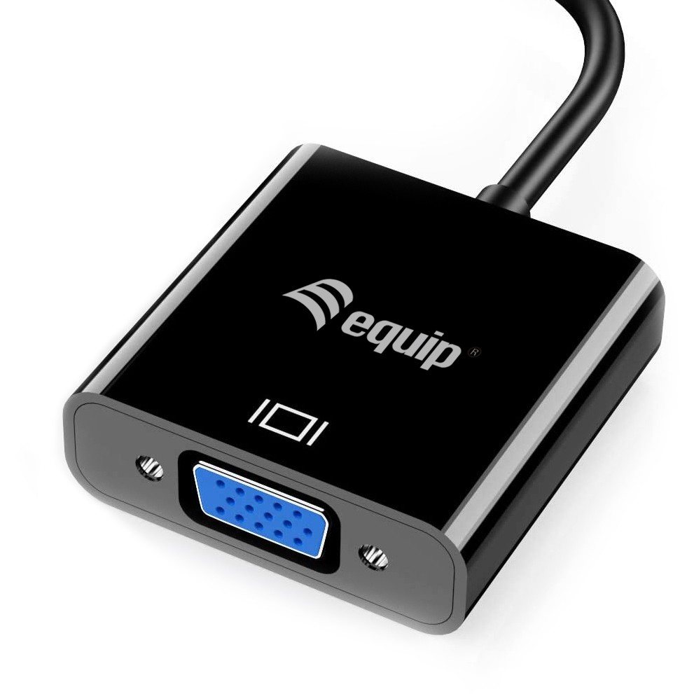 Kabllo USB Equip USB 3.0 në VGA HD15 / 1920×1080@60Hz / 0.15m - Zezë - Figura 3