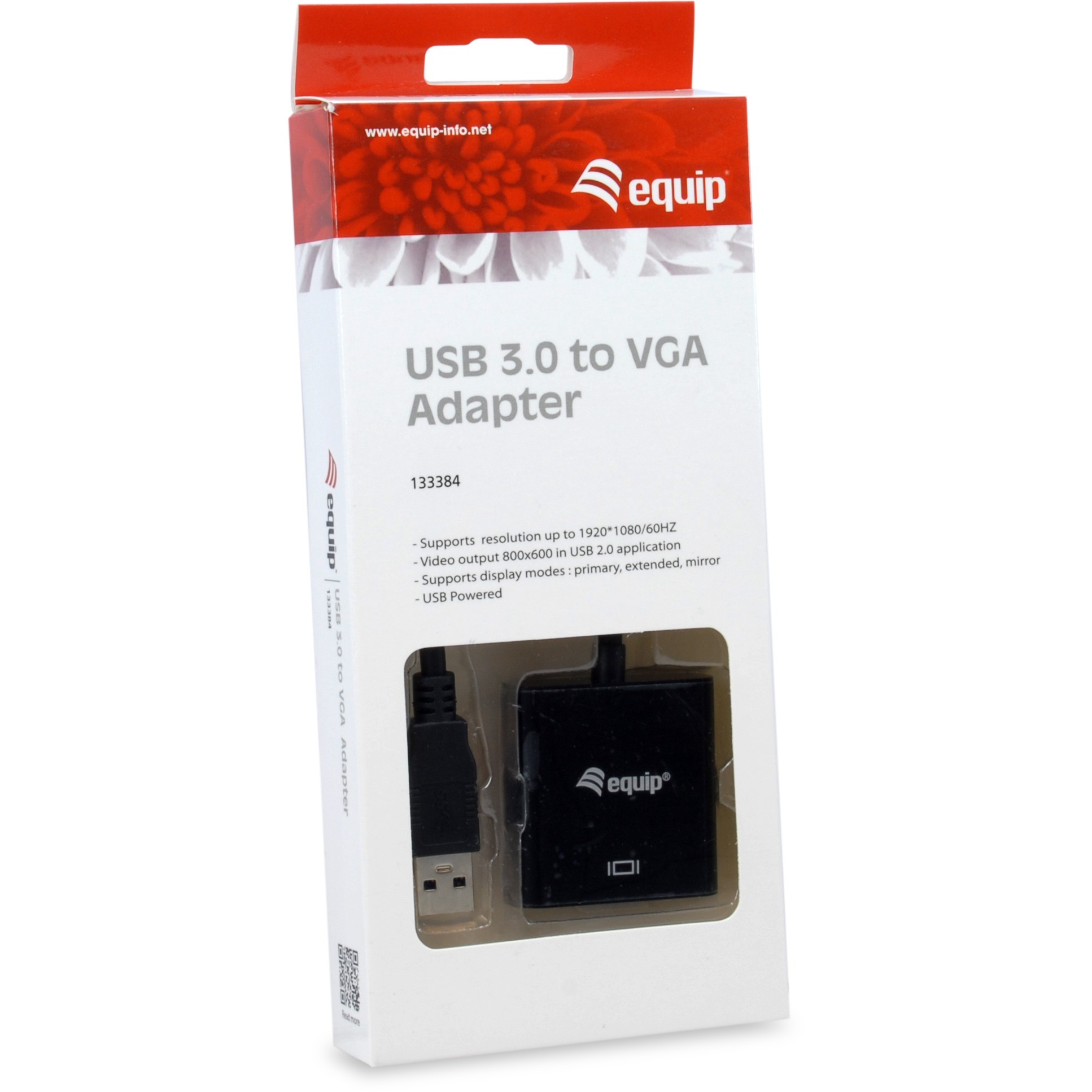 Kabllo USB Equip USB 3.0 në VGA HD15 / 1920×1080@60Hz / 0.15m - Zezë - Figura 4