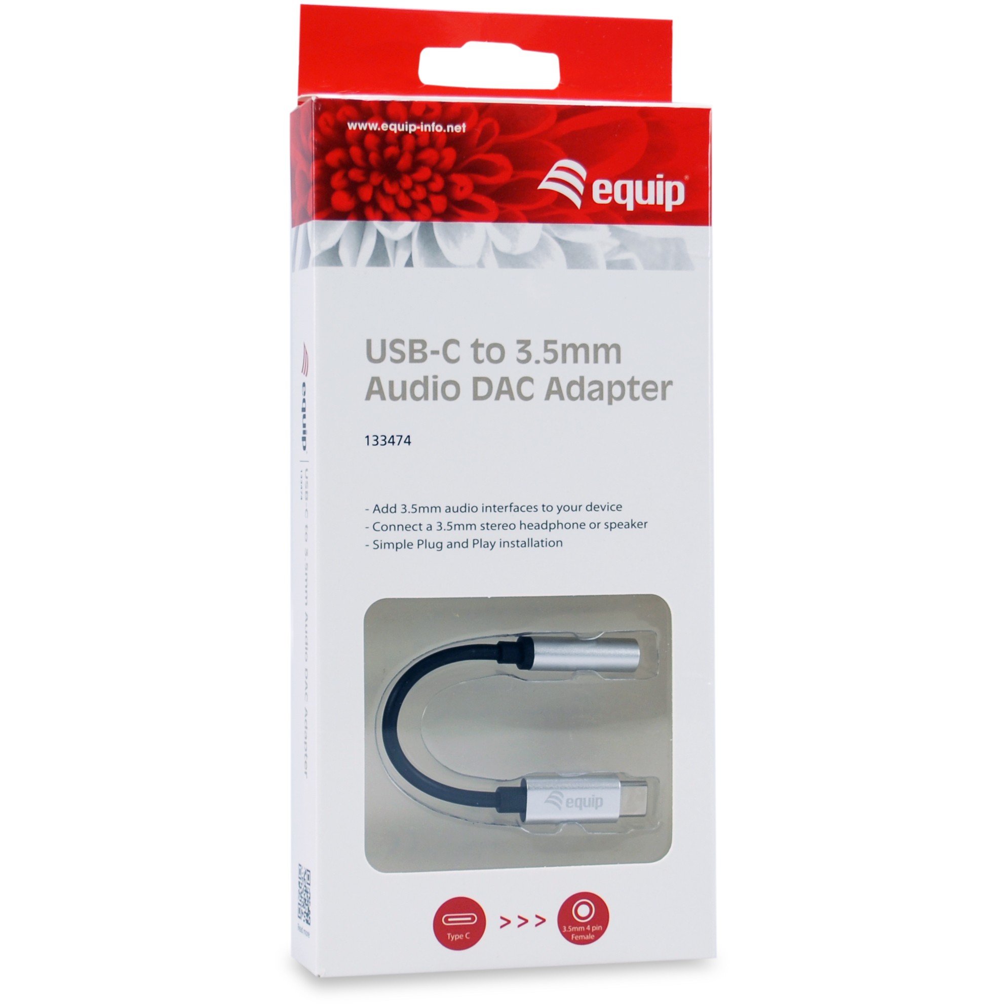 Kabllo USB-C–Audio DAC / Equip / 4Pin 3.5mm St/Bu / 0.15m - Zezë - Figura 4