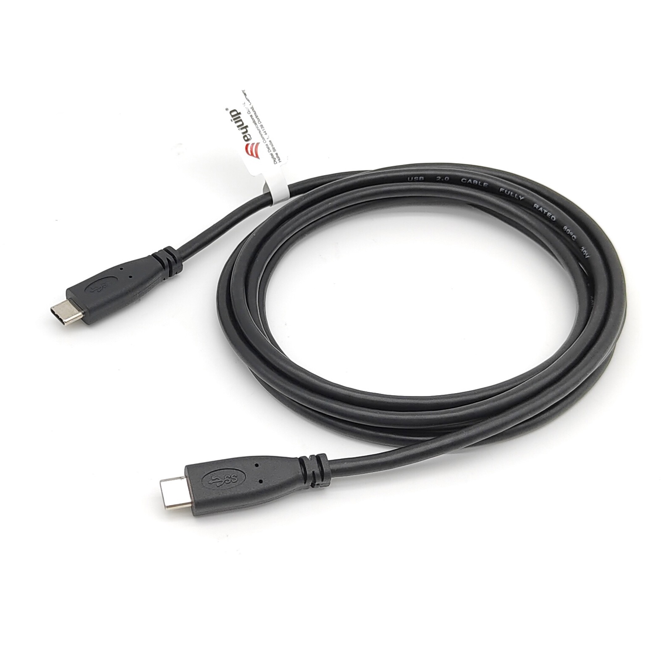 Kabllo Equip USB-C 2.0 & C St/St 2.00m 3A 480Mbps / e zezë