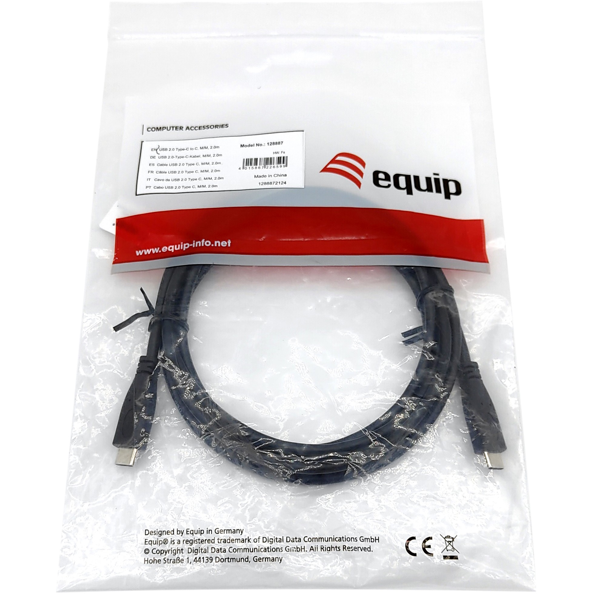 Kabllo Equip USB-A 2.0 & C St/St 3.00m 3A 480Mbps / e zezë - Figura 3