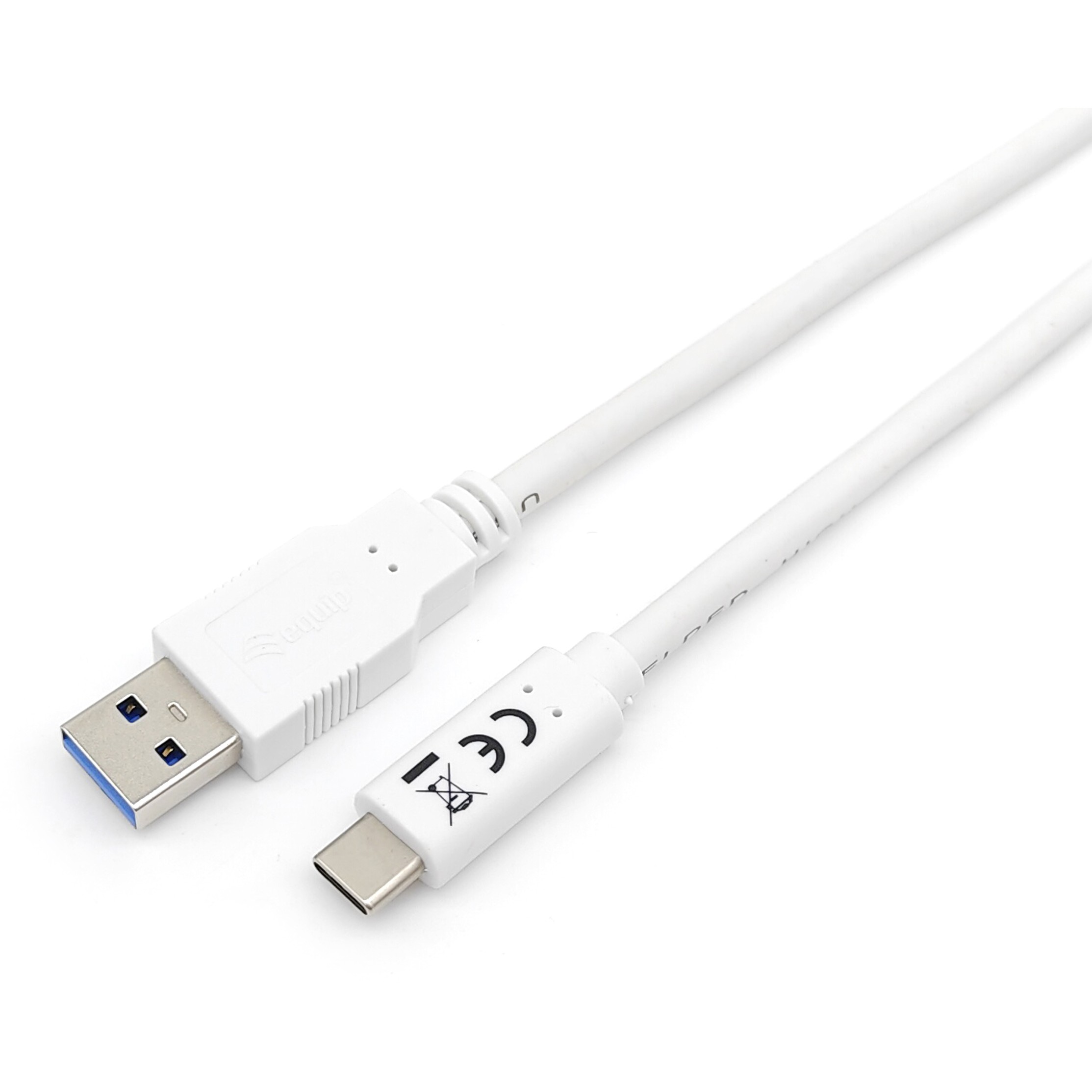 Kabllo Equip USB-A 3.2 & C St/St 2.00m 3A/20V / e bardhë