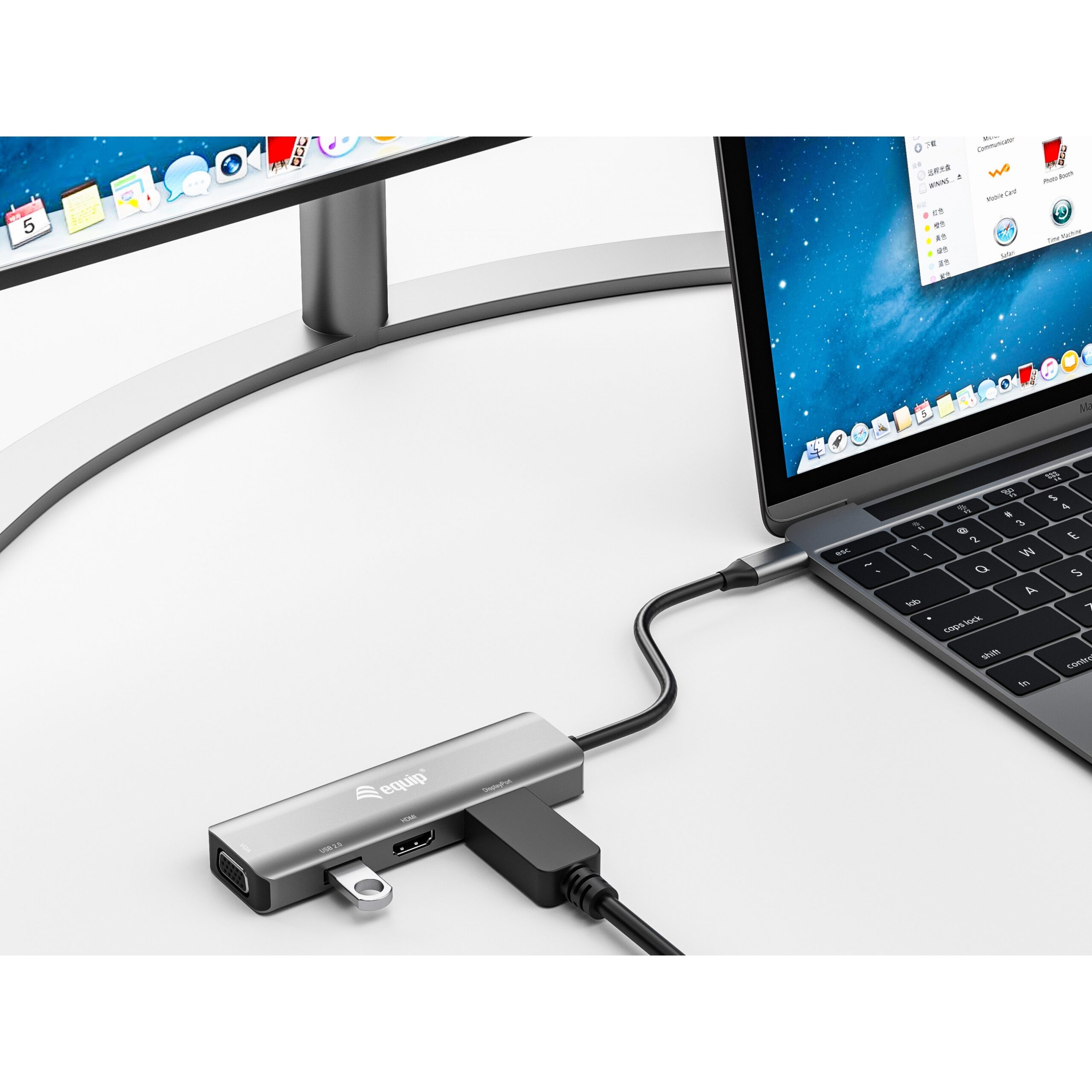 Docking Station Equip USB-C & HDMI/DisplayPort/VGA 4K/1080P/60Hz / Gri - Figura 5