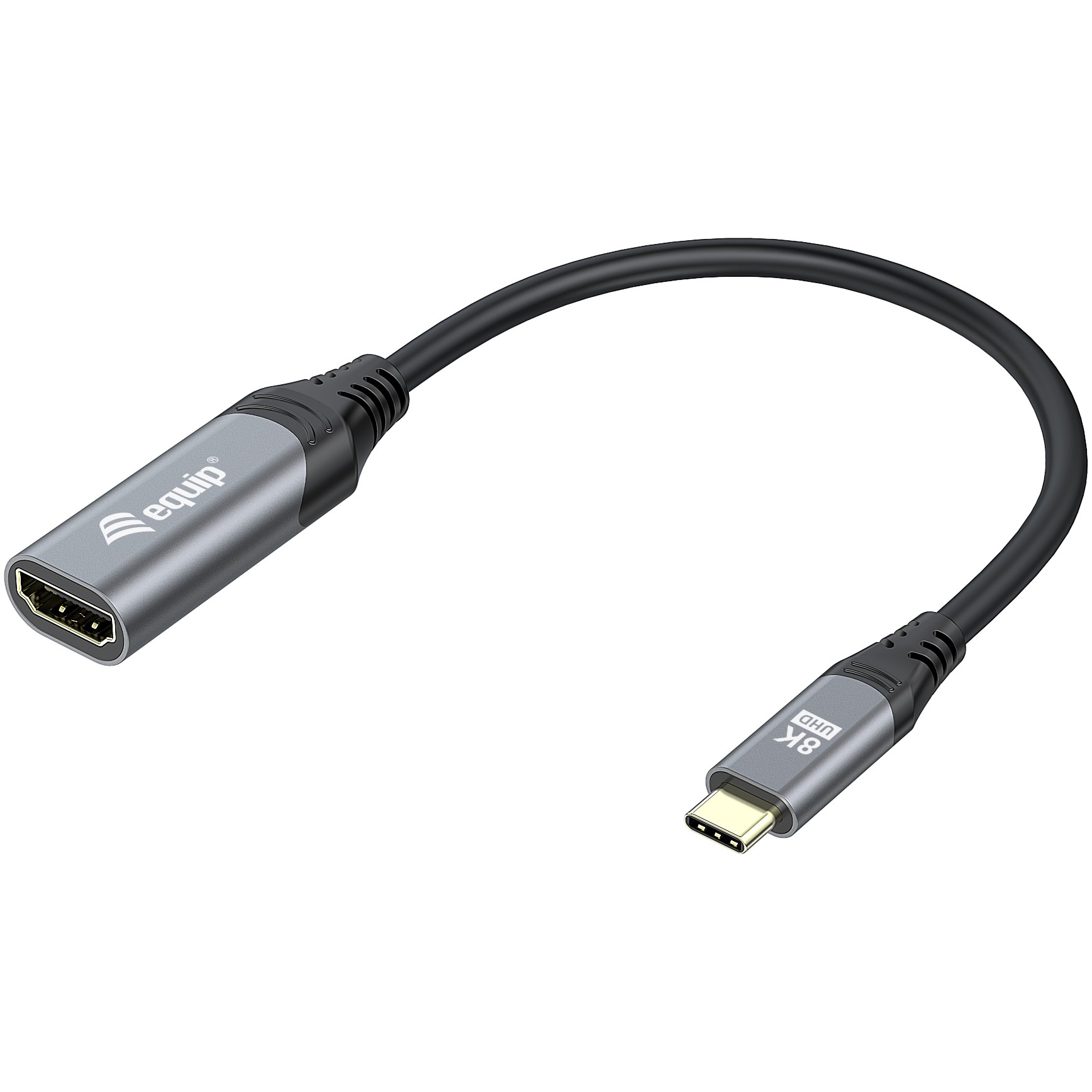 Kabllo Adapter Equip USB-C & HDMI 2.1 8K60Hz 0.15m / Gri