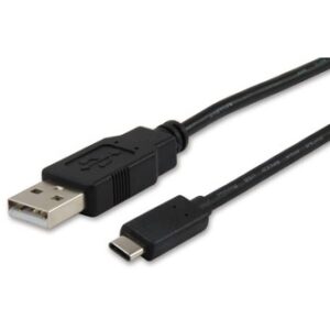 Kabllo Equip USB-A 2.0 & C St/St 1.00m 3A 480Mbps Polybeutel / e zezë