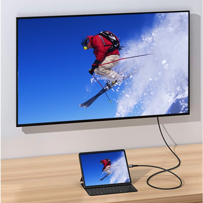 Kabllo Equip Adapter USB-C & DisplayPort 8K60Hz 2.00m / e zezë - Figura 5