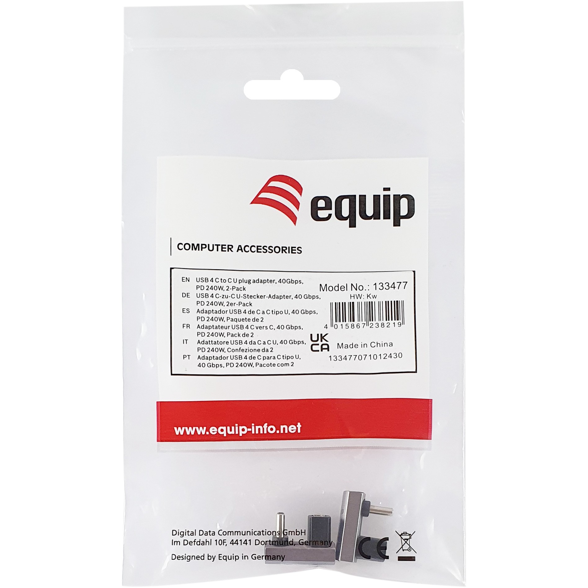 Adapter Equip USB 4.0 në USB-C / 40Gbps / 240W PD / Paketim 2 copë – Hiri - Figura 4